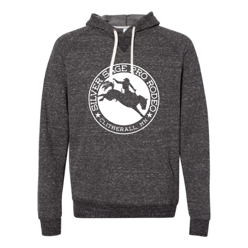 Adult Jerzees Snow Heather French Terry Raglan Hooded Sweatshirt