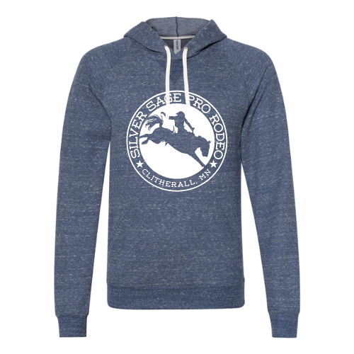 Adult Jerzees Snow Heather French Terry Raglan Hooded Sweatshirt