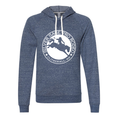 Adult Jerzees Snow Heather French Terry Raglan Hooded Sweatshirt