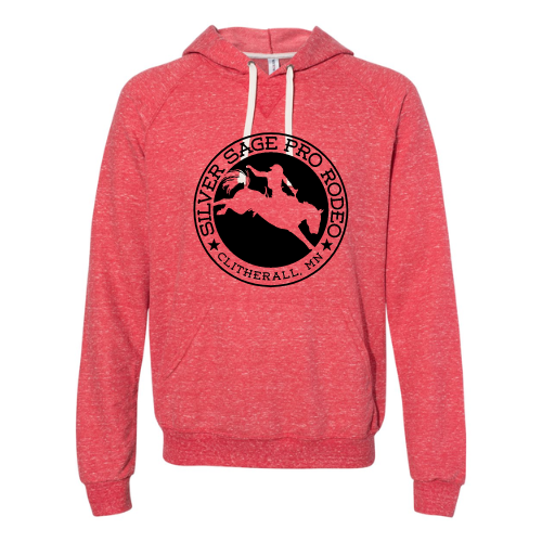 Adult Jerzees Snow Heather French Terry Raglan Hooded Sweatshirt