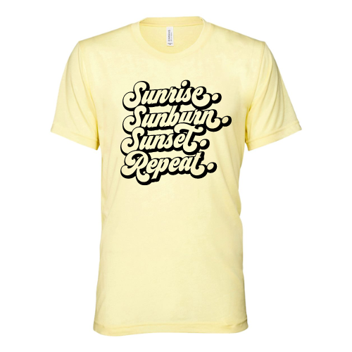 Sunrise Sunburn Sunset Repeat T-Shirt