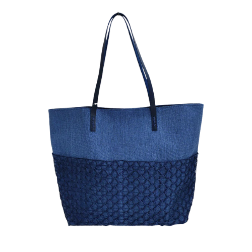 Navy Blue Beach Bag